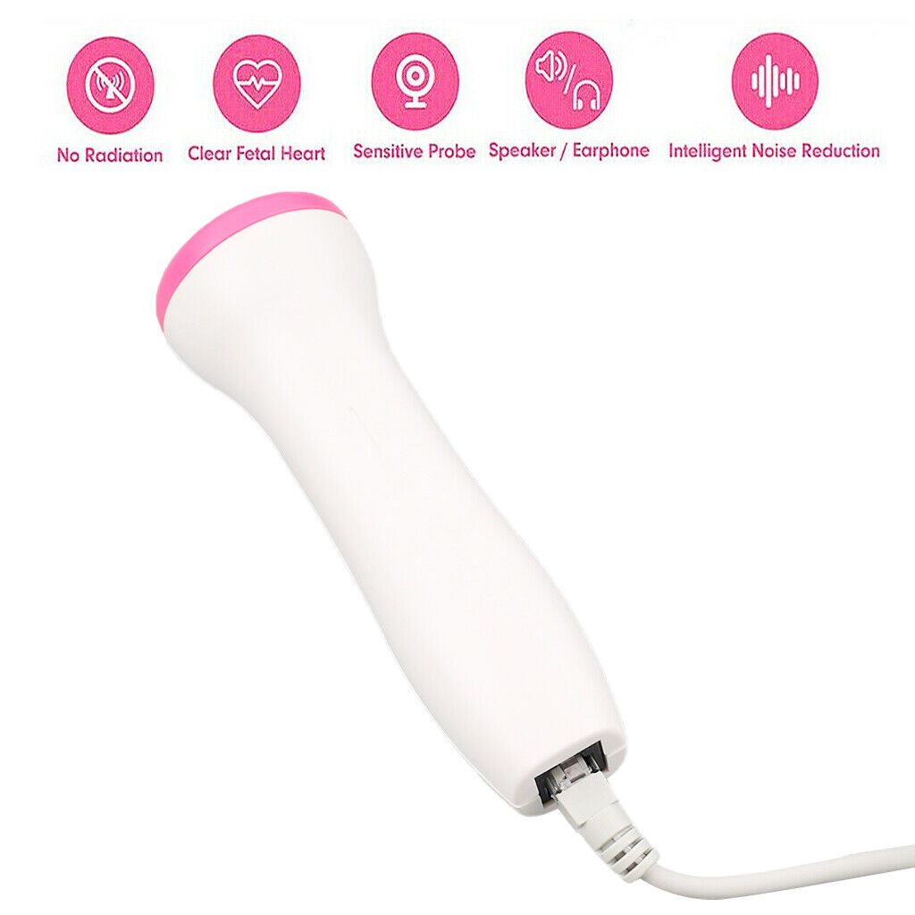 Fetal Doppler Detector Baby Heart Beat Rate Probe Prenatal Monitor Ultrasonic photo 2