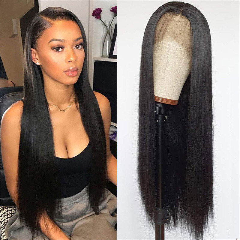 Black Long Straight Hair Chemical Fiber Headband photo 5