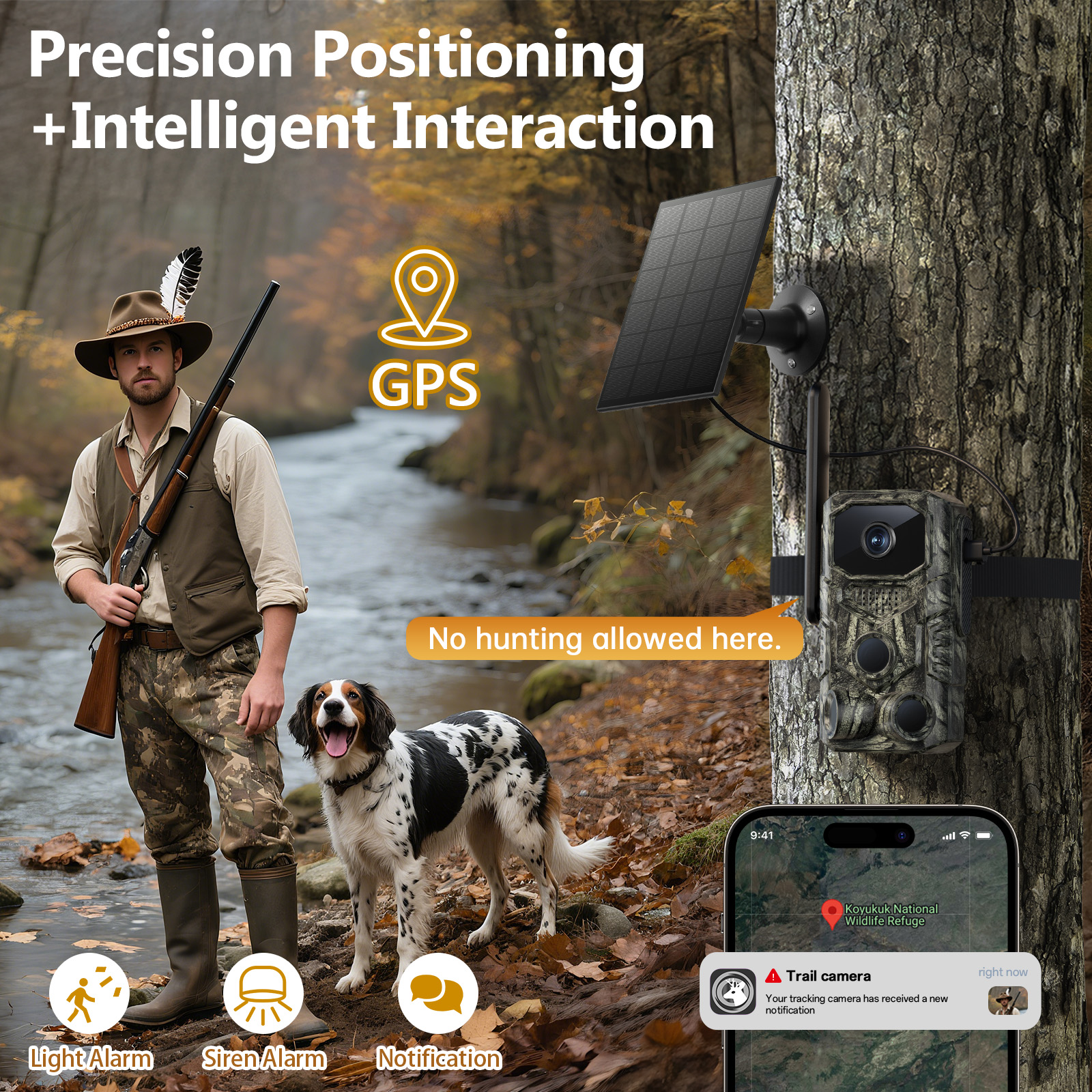 4G GPS Hunting Outdoor Trail Camera Wide Angle 4MP Camouflage Wildlife Deer Monitoring Solar Hunt Camera photo 5