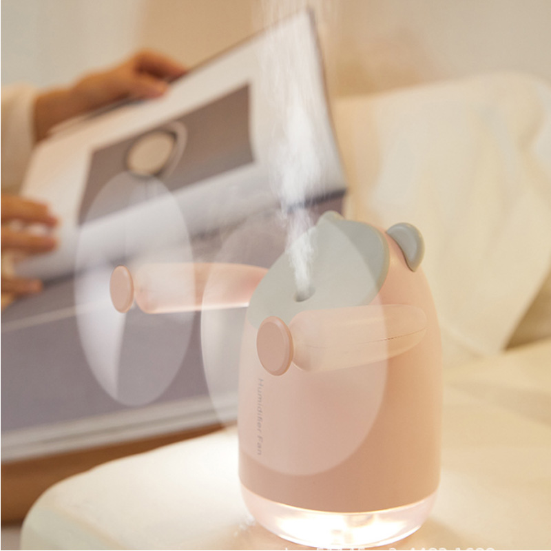 Spray Cooling Fan Portable Water Humidifier,USB Fan,desktop Small Fan,mini Air Conditioner  Humidifier Double Head Fan photo 3
