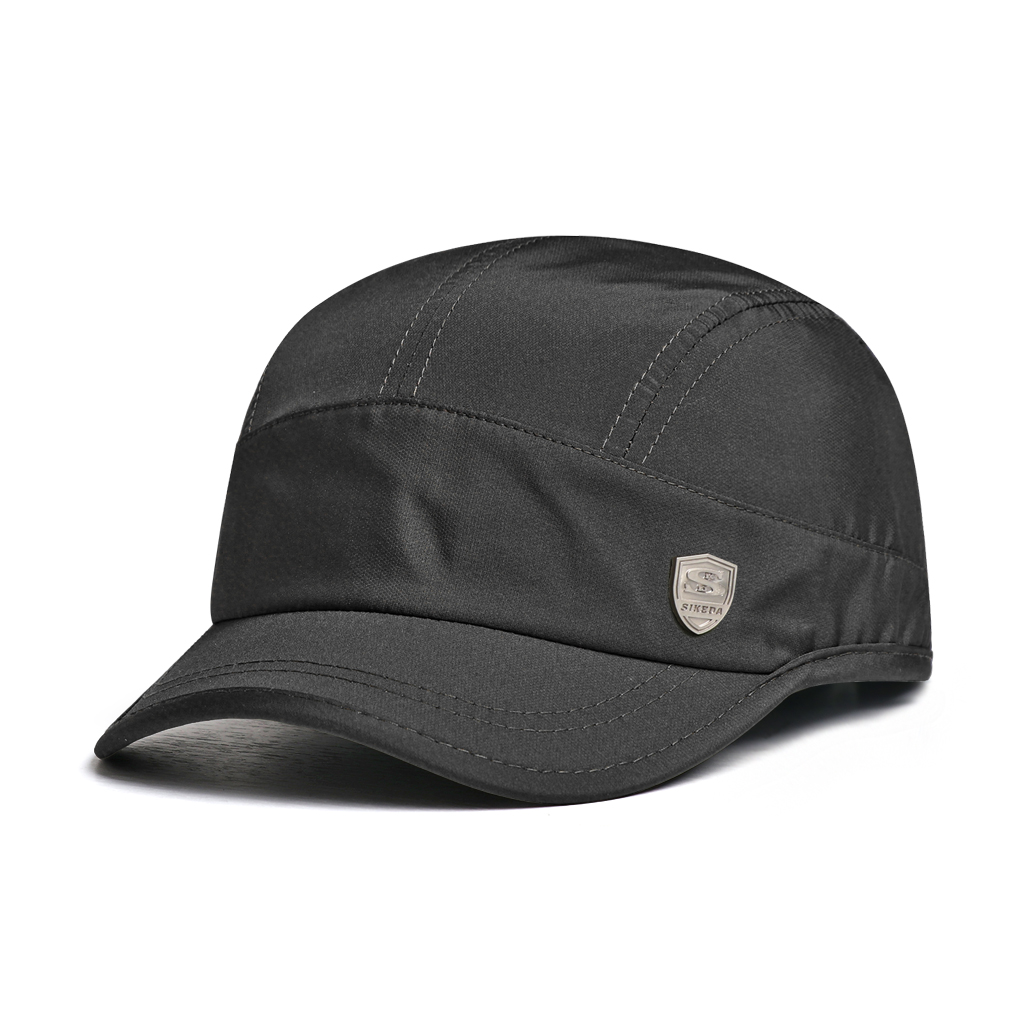 Lightweight, Breathable, Quick-drying Baseball Cap With Metal Emblem, Short Brim, Dome-shaped, Outdoor Casual Beanie Hat photo 1