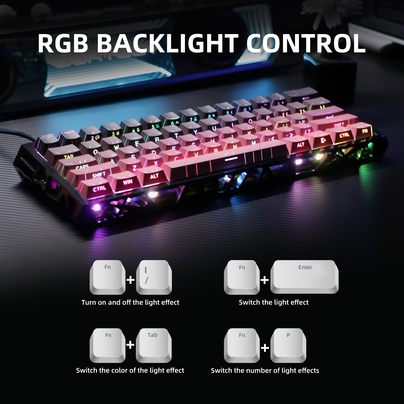 NC61 Magnetic Shaft Single-Mode Mechanical Keyboard photo 4