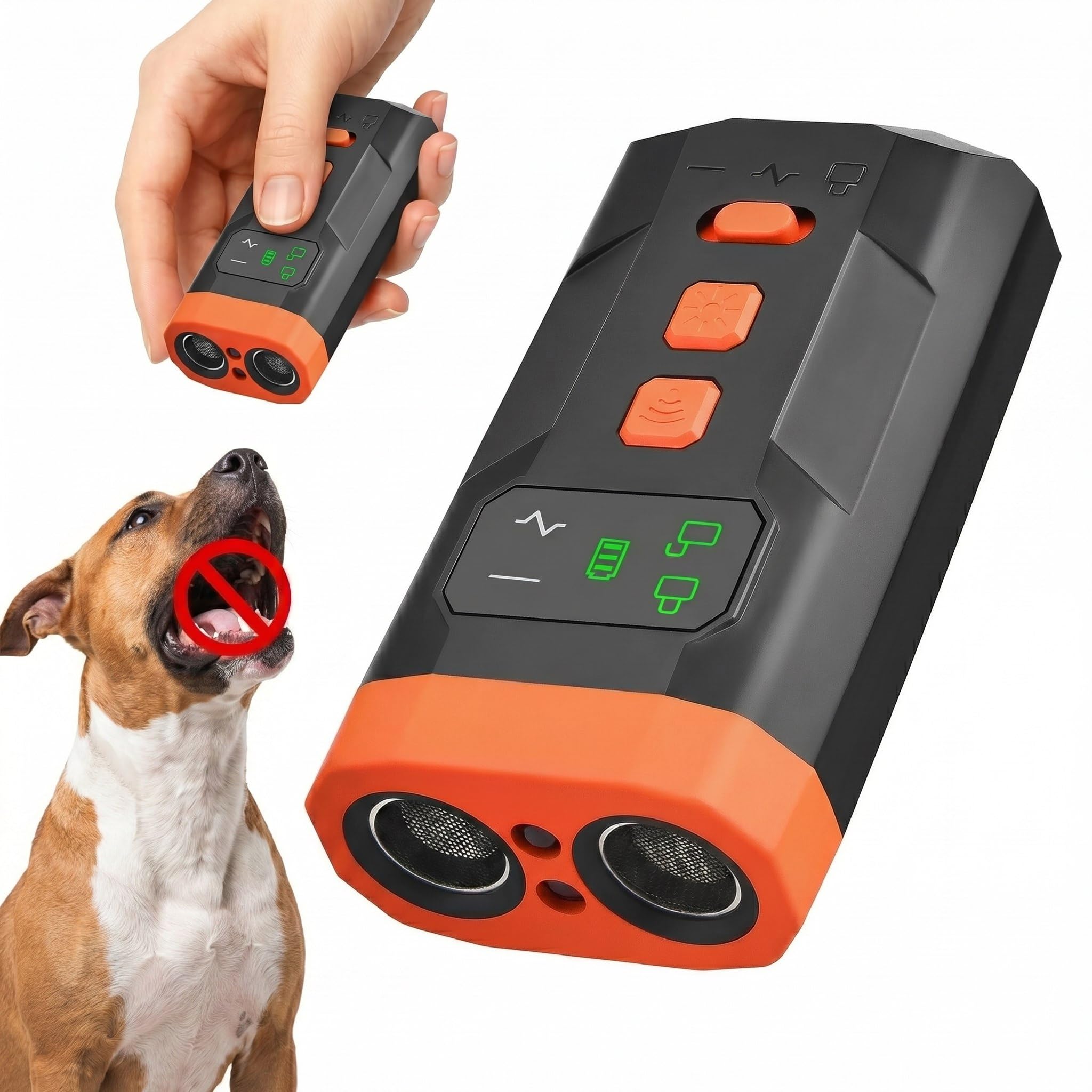 Ultrasonic Dog Bark Deterrent Device, 33FT Effective Range Indoor Outdoor Use, Safe & Humane Rechargeable Bark Control With Child Safety Lock To Effectively Correct Dog Barking Behavior photo 1