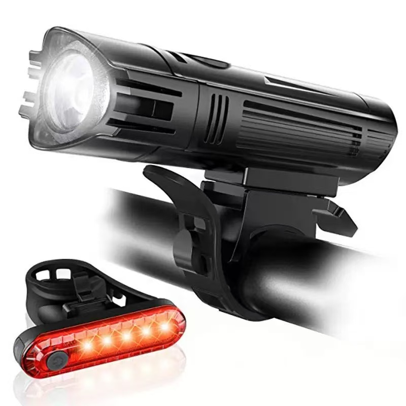 350 Lumens USB Rechargeable Bicycle Light Set 4 Modes Front Headlight And Rear Taillight 100m Beam Range photo 7