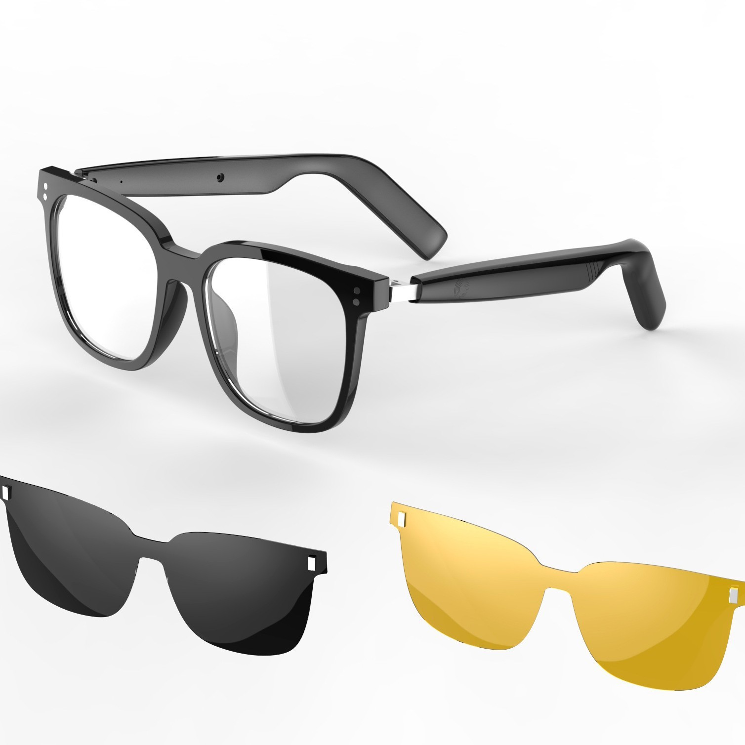 KP-Y102 Smart Glasses Day Night Use Air Conduction Waterproof Sweatproof 3-in-1 Functionality Voice Assistant Touch Control In Stock photo 1