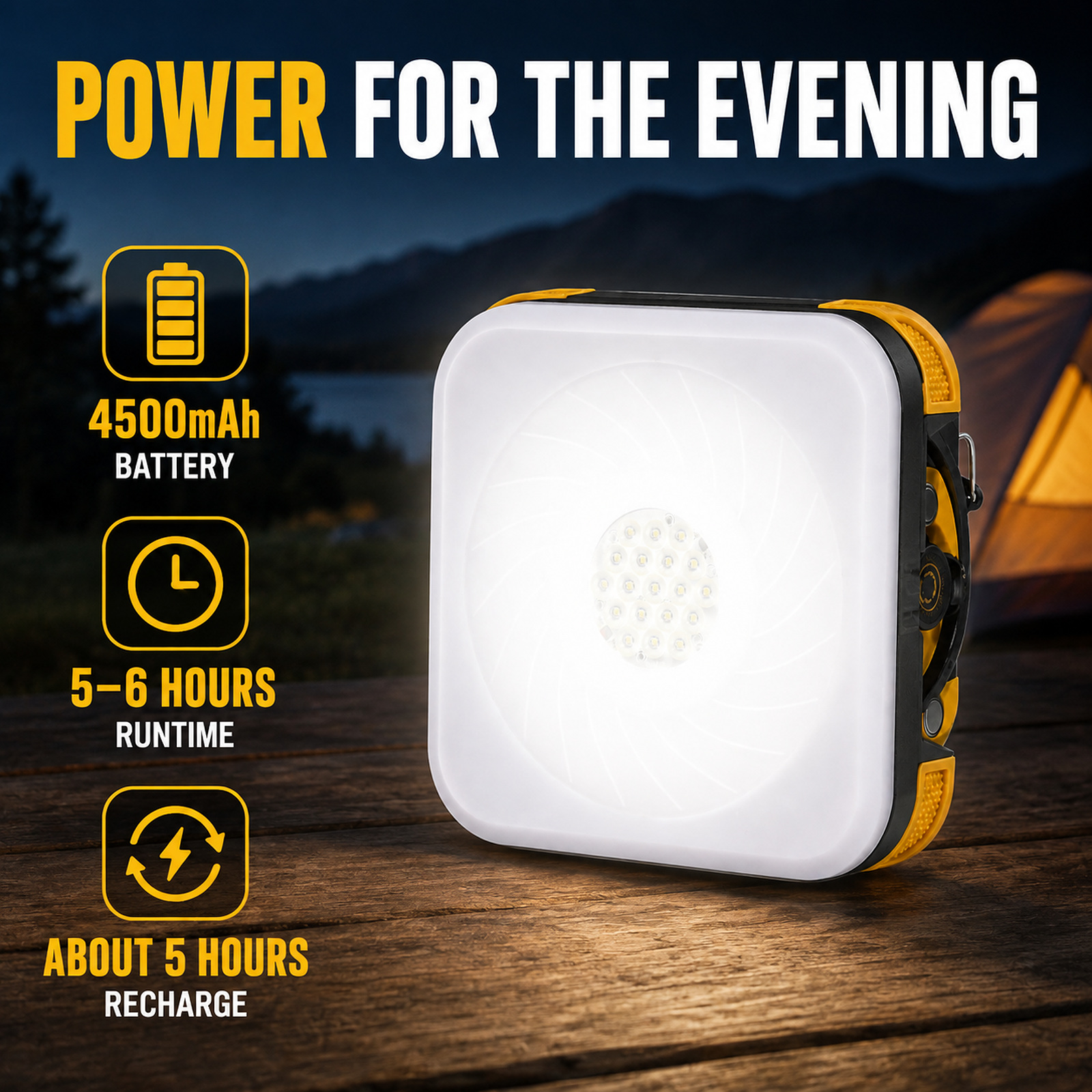 D87 2 Camping Lantern 4500mAh Hanging Hook Type C For Outdoor Factory Supply Solar Powered photo 5