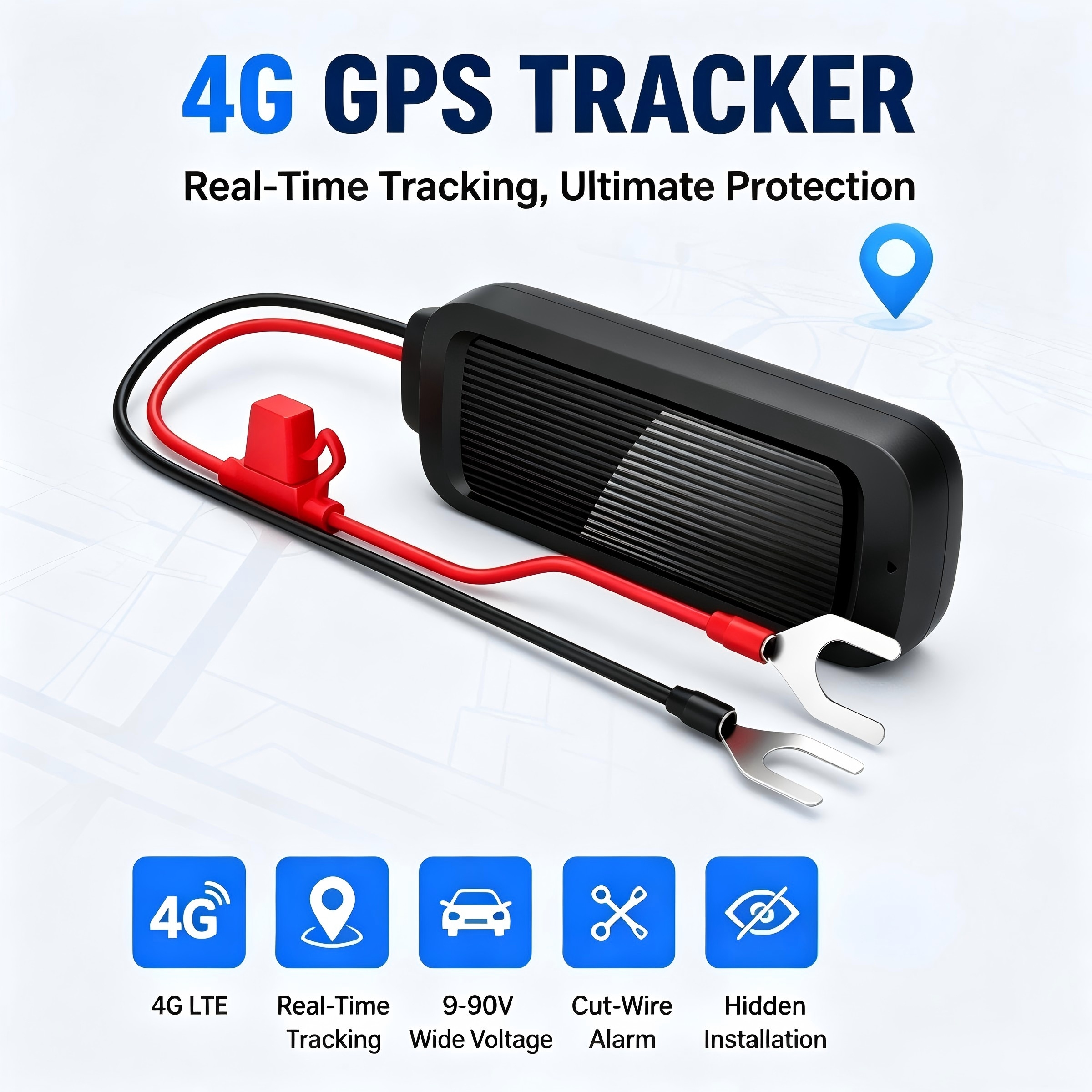 4G GPS Tracker For Car Motorcycle Truck Van Real Time Vehicle Tracking Anti Theft Cut Wire Alarm Subscription Required photo 1