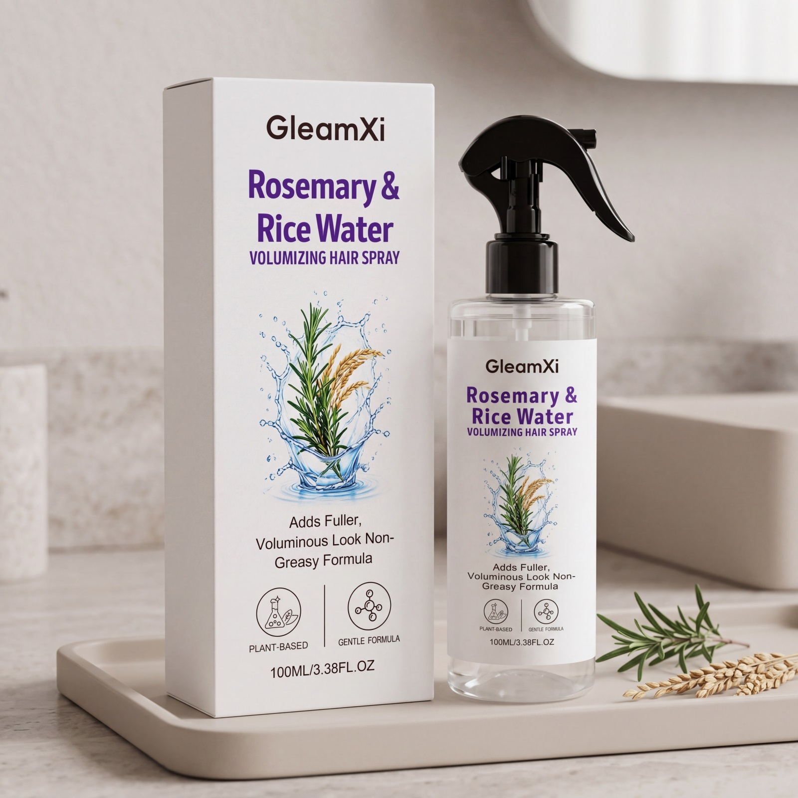 Rosemary Rice Water Hair Spray 1 0 0ml-box photo 1