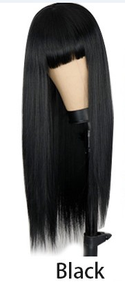 Qi Bangs Black And Brown Long Straight Hair photo 8