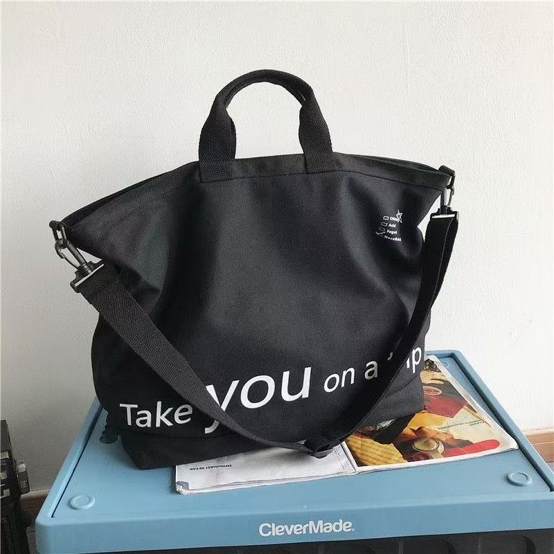 Vintage Canvas Bag Travel Bag Carry-On Luggage Large Capacity Canvas Storage Bag Portable Business Handbag - Black photo 6