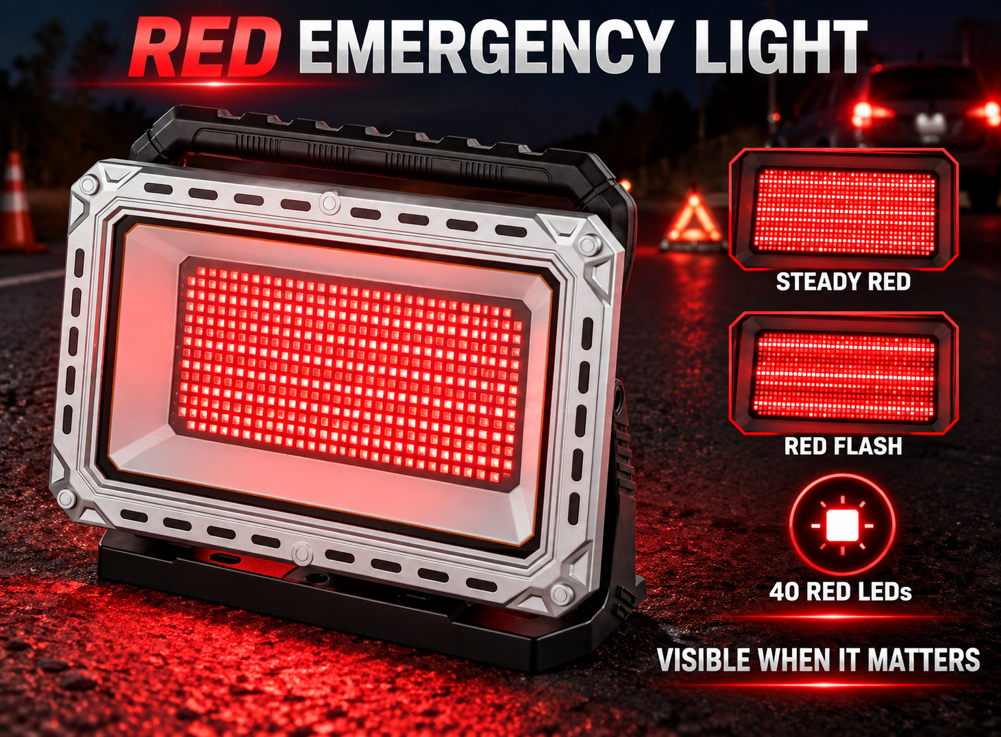 Rechargeable Battery Display Type C LED Work Light For W8141 1 4100LM Adjustable Stand Flood photo 5