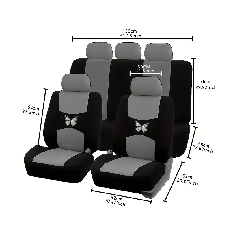 5-Seat Car Seat Cover, Classic And Timeless Design, Thin 2mm Thickness, Suitable For All Seasons photo 7