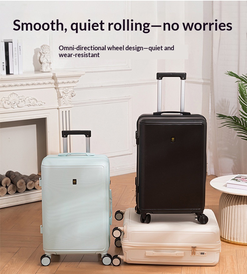 2026 New Luggage Trolley Case Student 20 Inch Lightweight Boarding Large Capacity Password Travel Leather Box Male - DY5209 Milk White photo 7