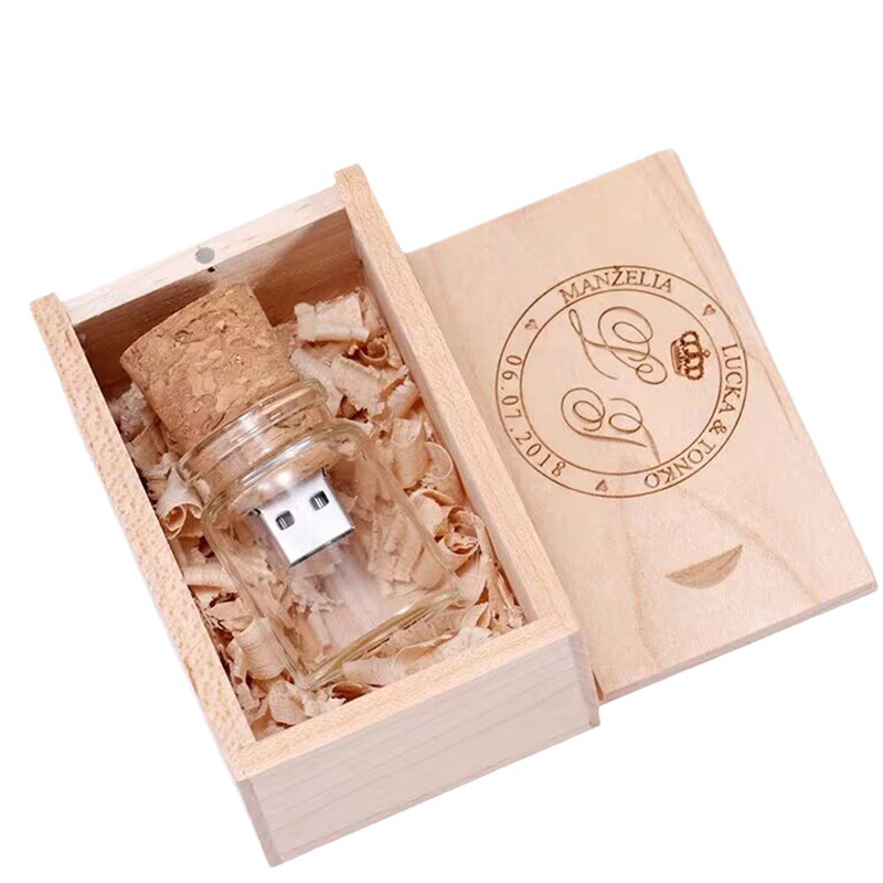 Wooden Wish Drift Bottle USB Disk photo 8