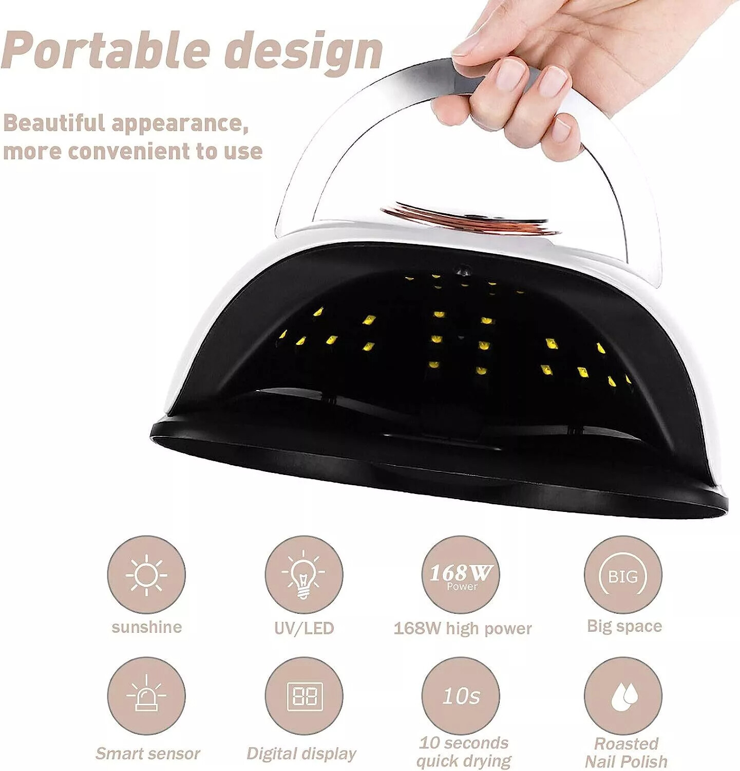 450W Professional Acrylic Gel Nail Polish UV Nail Dryer Light UV LED Nail Lamp photo 5
