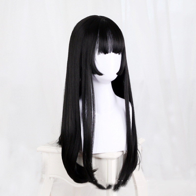 Wig Women's Black Long Straight Net Red Lolita photo 5