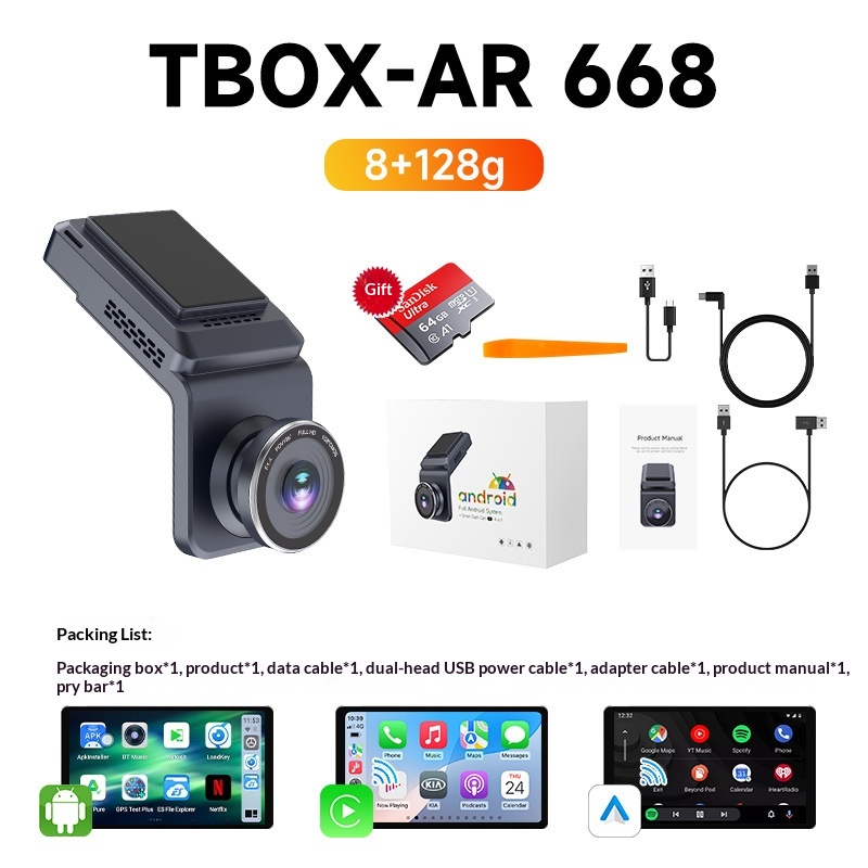 Carlinkit CarPlay To Android Auto Wireless Car Adapter, Smart Screen Box For Navigation, Dash Cam & Phone Screen Mirroring photo 1