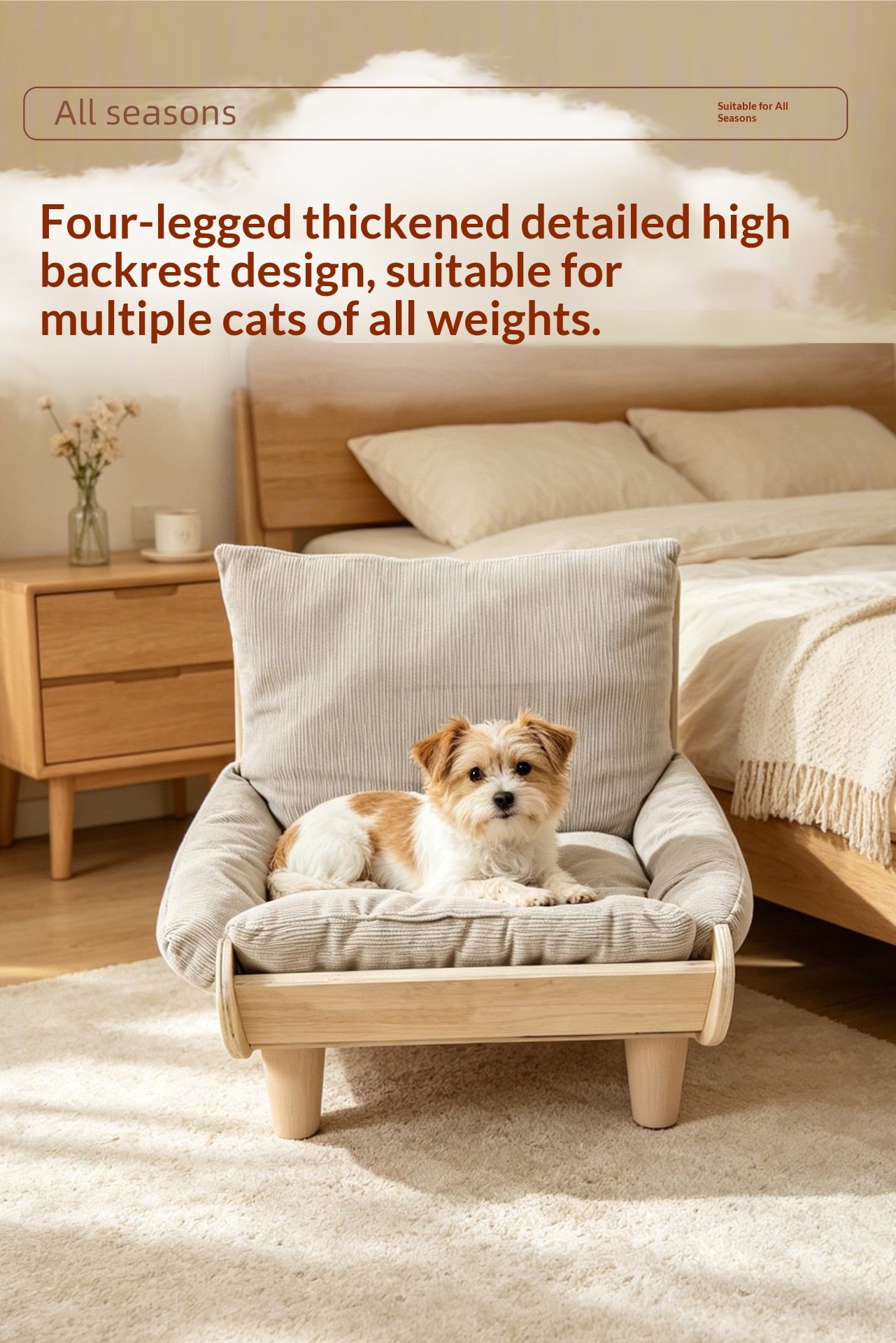 Wear-Resistant Integrated Cat Sofa Bed photo 3