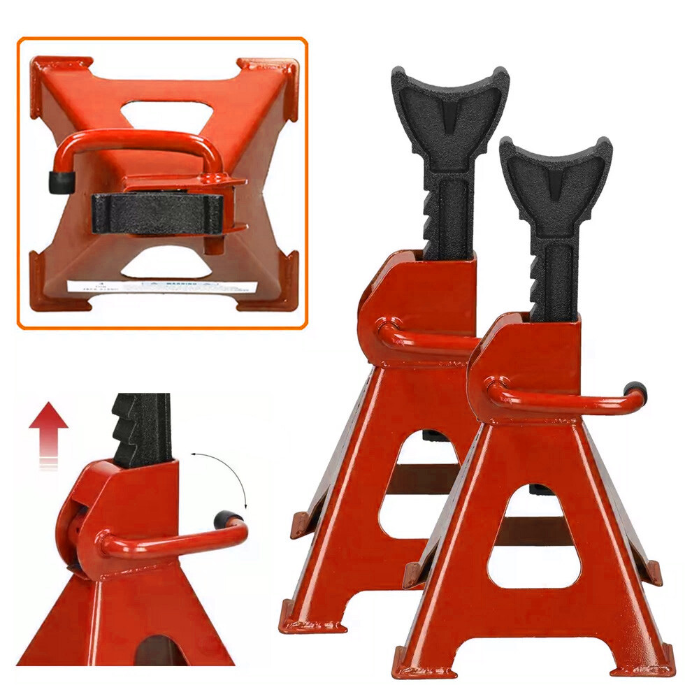 2Pcs Axle Stands FloorJack Heavy Duty Lifting 3 Ton Capacity Stand Car Carava photo 8