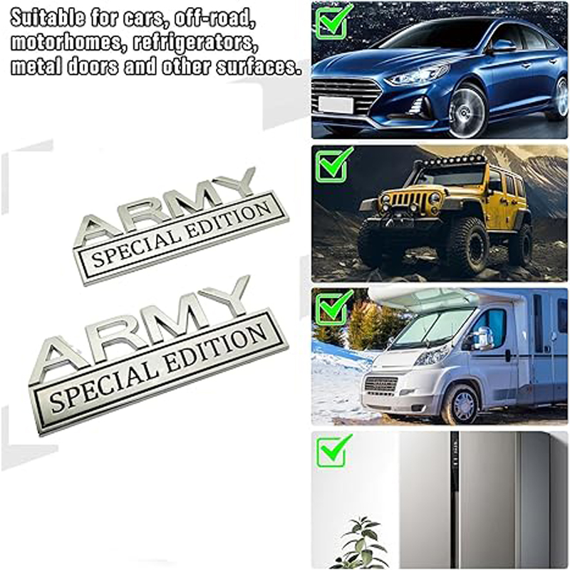 2pack Army Special Edition Emblems, Army Car Emblem 3D Badge Decal Car Truck SUV,Refrigerator Sticker,Window Display Stickers photo 6