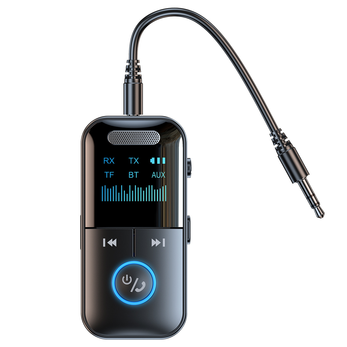 New Bluetooth 5.4 Adapter With Screen Display, Receiver, Transmitter, Hands-free AUX Bluetooth Audio Adapter For Vehicles photo 1