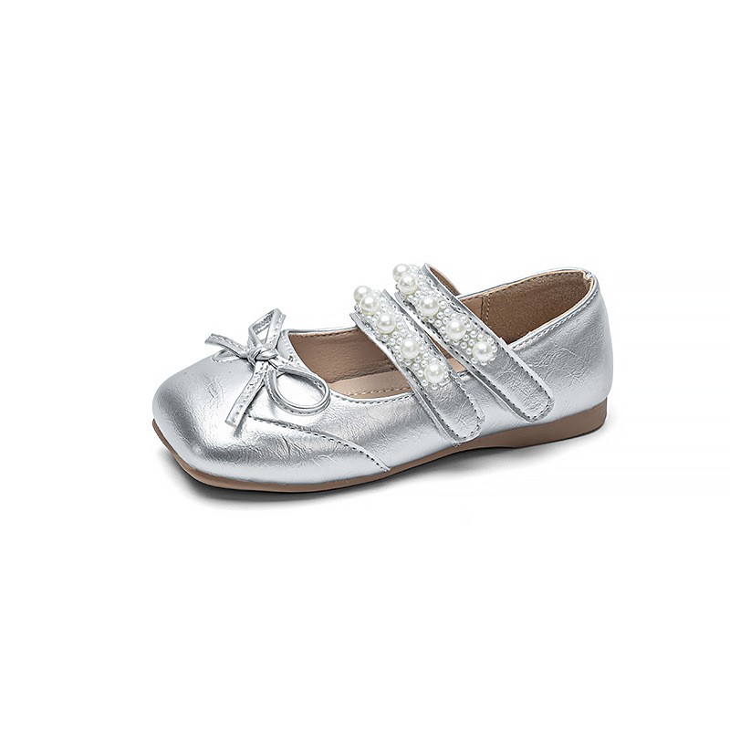 2026 Spring Summer New Girls Leather Shoes, Bow Decor Kids Princess Shoes, Breathable Soft Sole Performance Flats For Baby Girls photo 2