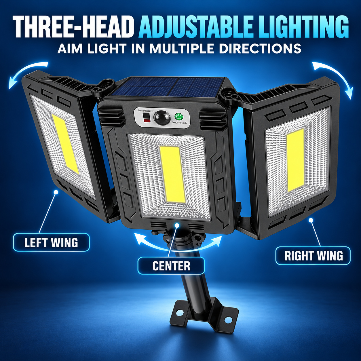 Solar Powered Rechargeable Motion Sensor COB LED Work Light 3000mAh For Auto W786 1 2 photo 6