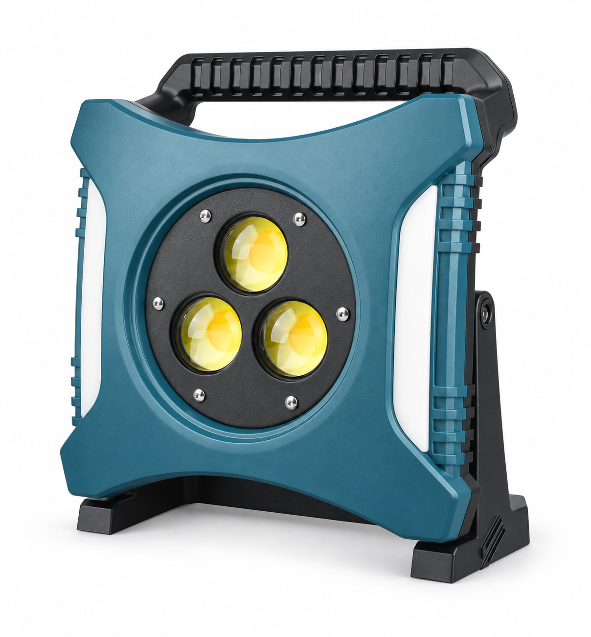 Rechargeable Type C COB Batteryversion 18650 W8142 3 Red Blue Warning LED Flood Light 6500mAh photo 1
