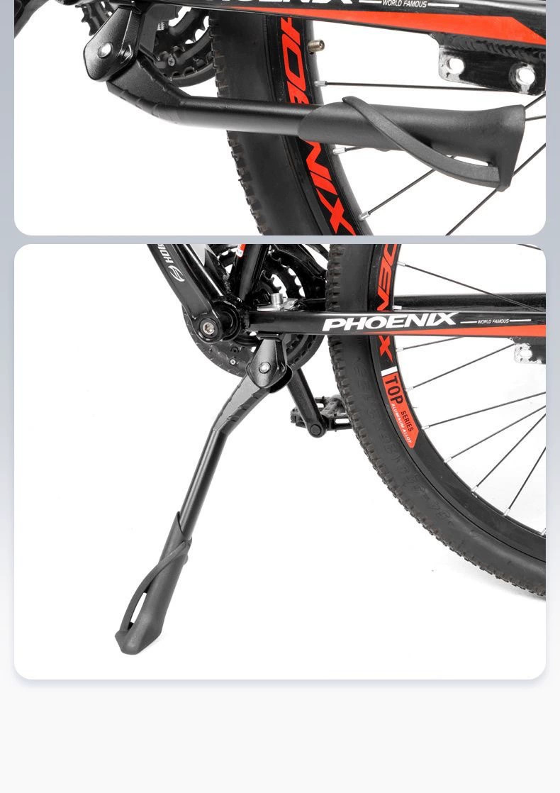 Aluminum Alloy Bicycle Kickstand, Adjustable Dual-Hole Heavy Duty Single Side Stand For Mountain Bikes & Electric Lithium Bicycles photo 5