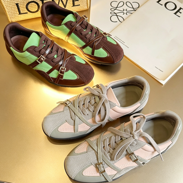 2026 New Retro German Trainers For Women, Genuine Leather Breathable Versatile Flat Sports Casual Shoes, Korean Style Ladies Flats photo 4