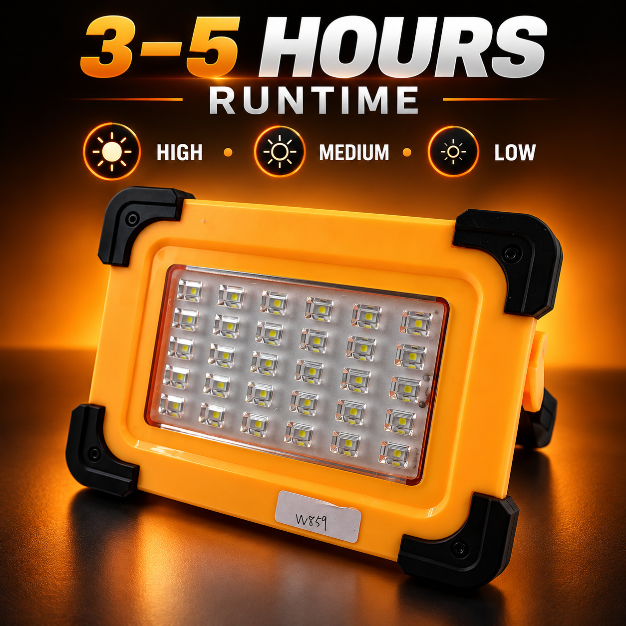 Solar Powered Rechargeable Magnetic COB LED Flood Light W859 6600mAh Battery 5 Hour Runtime Work photo 3