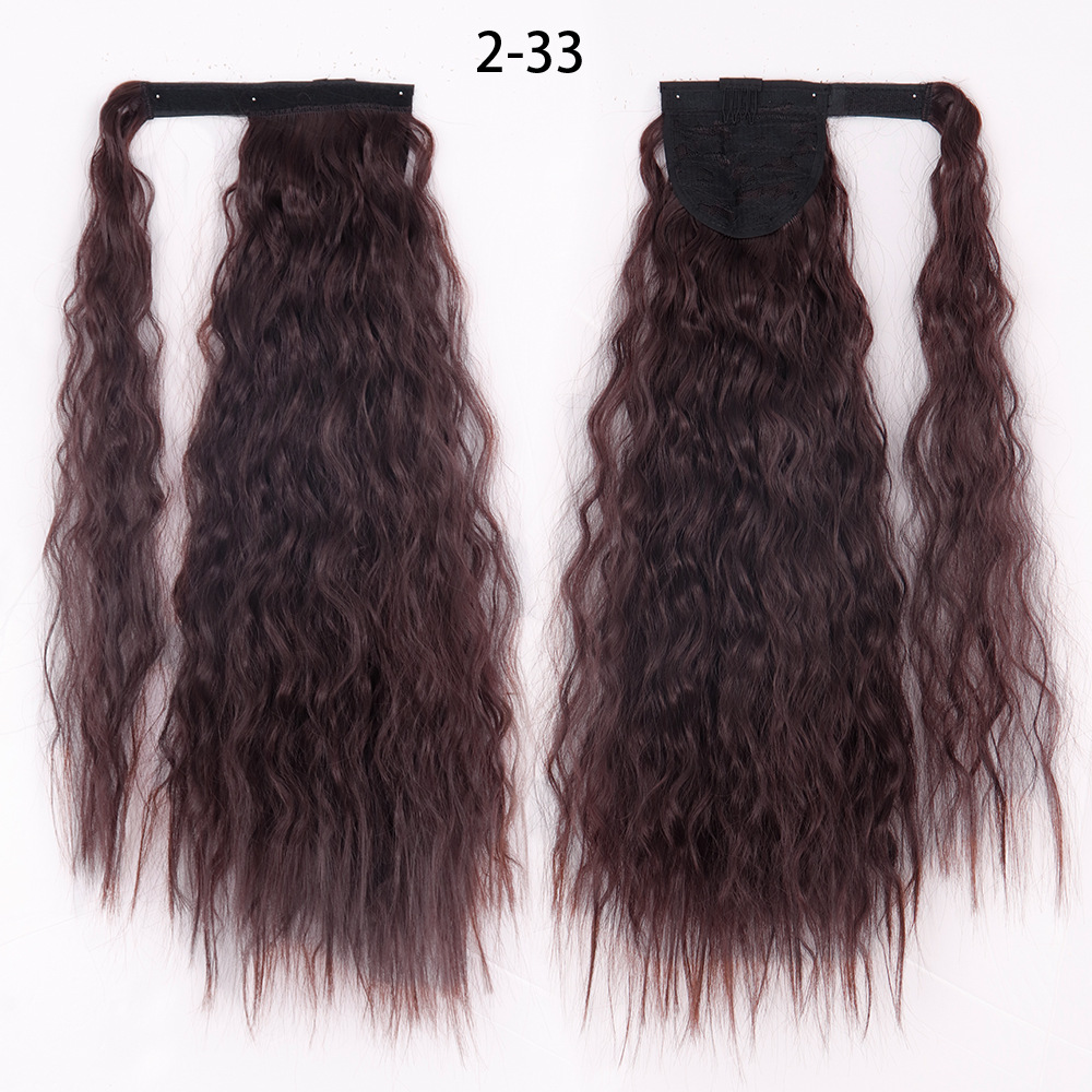 Ponytail Wig Water Wave Velcro Banding Chemical Fiber High Temperature Silk photo 7