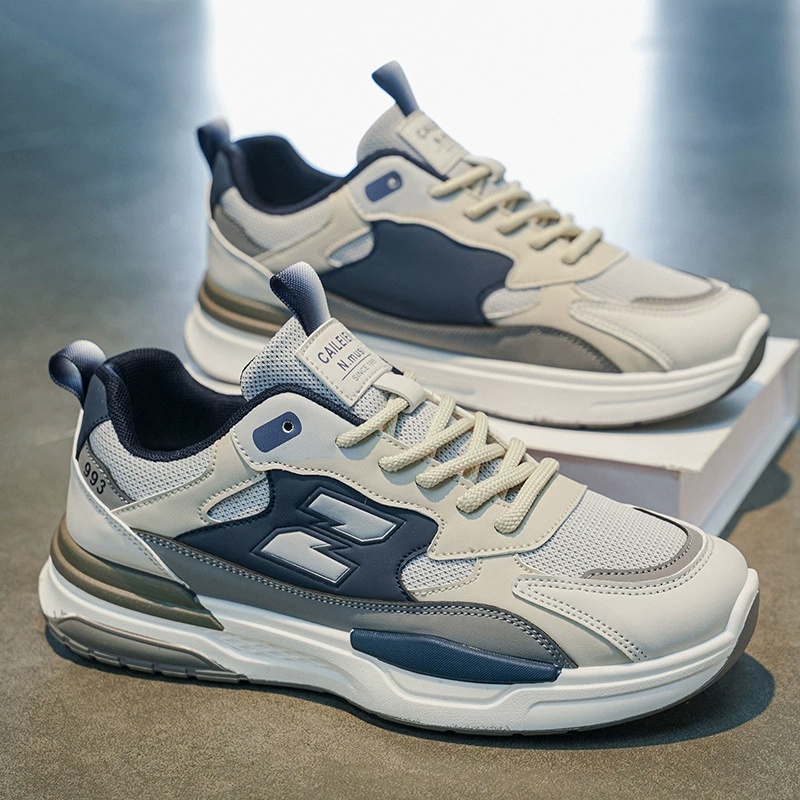 Men's 2026 Summer New Korean Style Breathable Mesh Dad Shoes, Versatile Thick Sole Non-Slip Sports Casual Sneakers photo 1