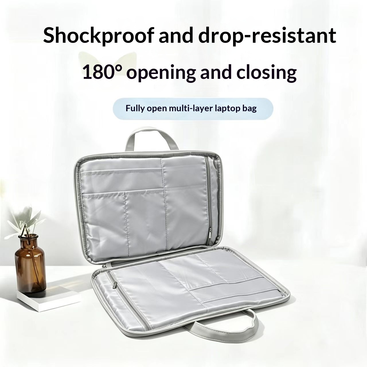 Watermelon Patterned Notebook Laptop Bag With 13 Inch Shock-absorbing Storage Compartment For Both Men And Women - Ivory White photo 3