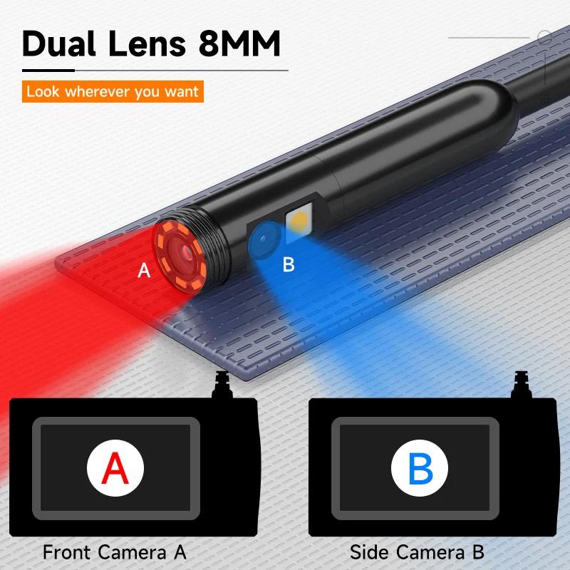 Dual-Lens Endoscope With Light, 4.3-Inch Screen, 32GB Memory Card, 16.5 Feet photo 5