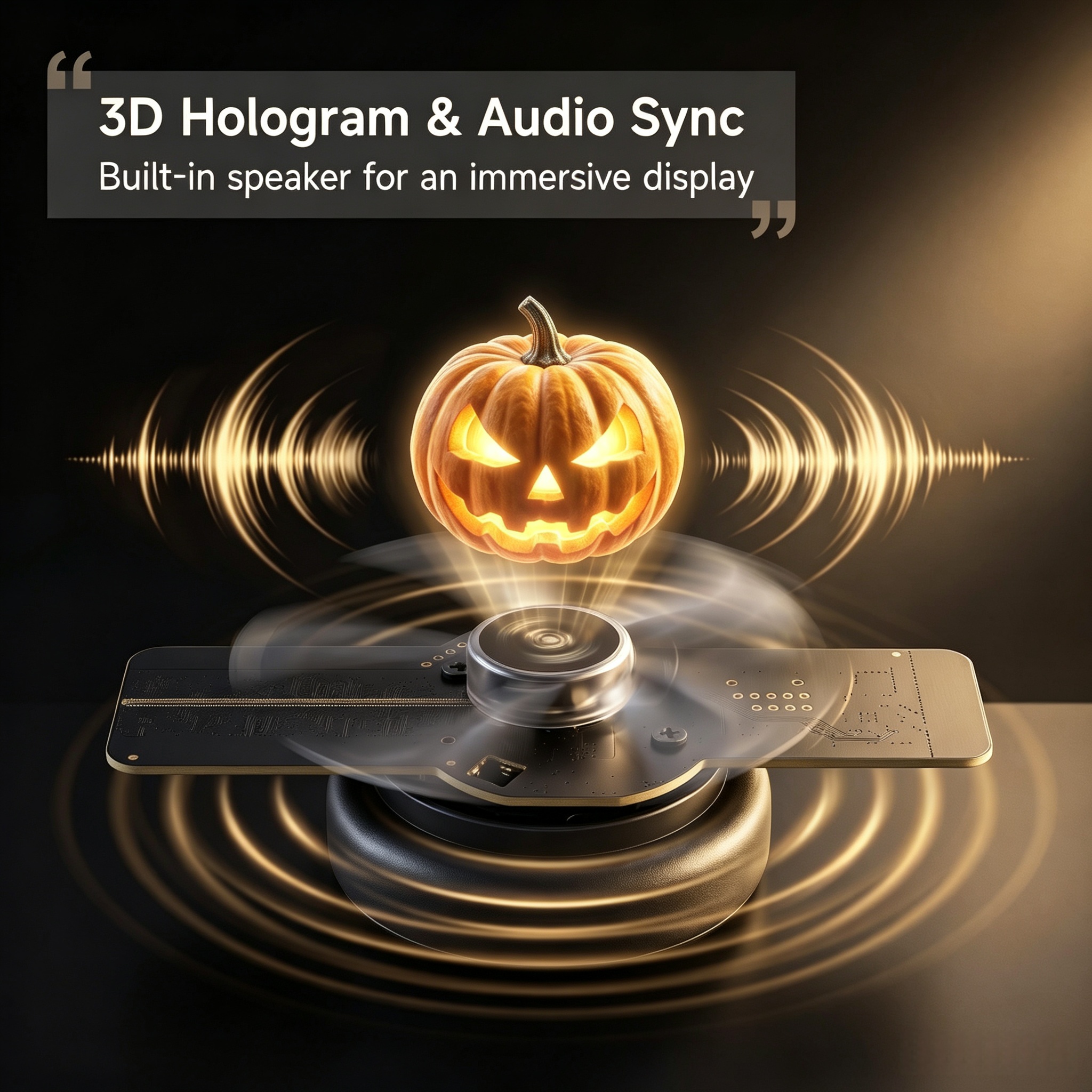 Wiilala 3D Holographic Fan, 4.7 Inch  With  APP Transmission Built-in Video - HD  LED Holographic Display Screen, Suitable For Shops, Festival Gifts  Built Built-in Speaker Bluetooth 5V2A USB photo 1