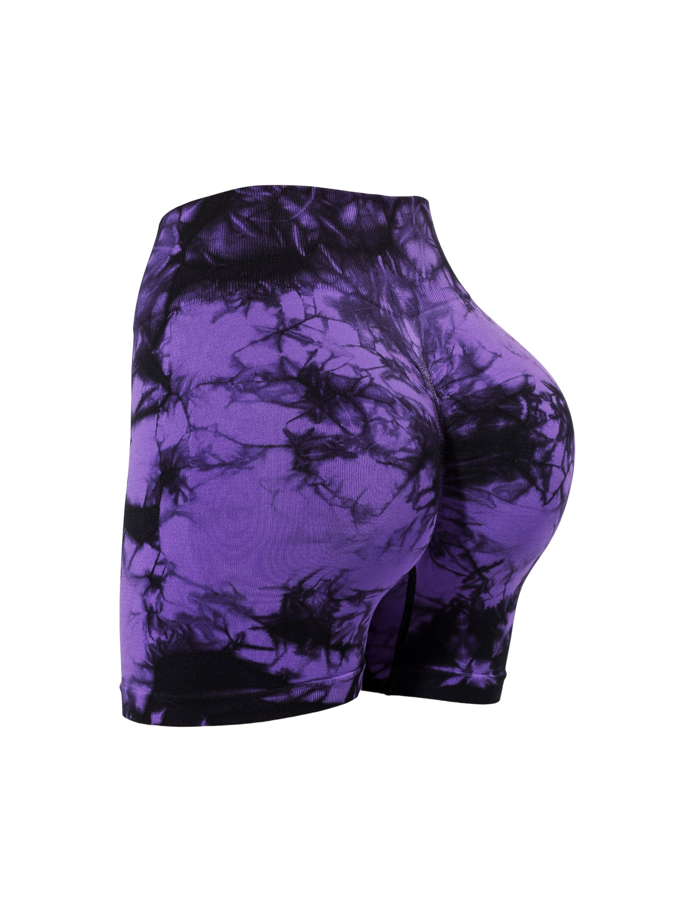 High Waist Seamless Tie Dye Yoga Shorts, Women Stretch Butt Lift Fitness Biker Shorts photo 8