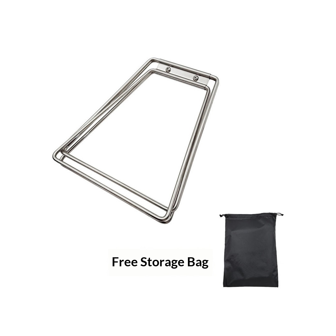 Outdoor Camping Luggage Stand Stainless Steel Folding Rack, Universal Anti-slip And Moisture-proof Support Rack For Snow, Mountain, And Stream Areas photo 2