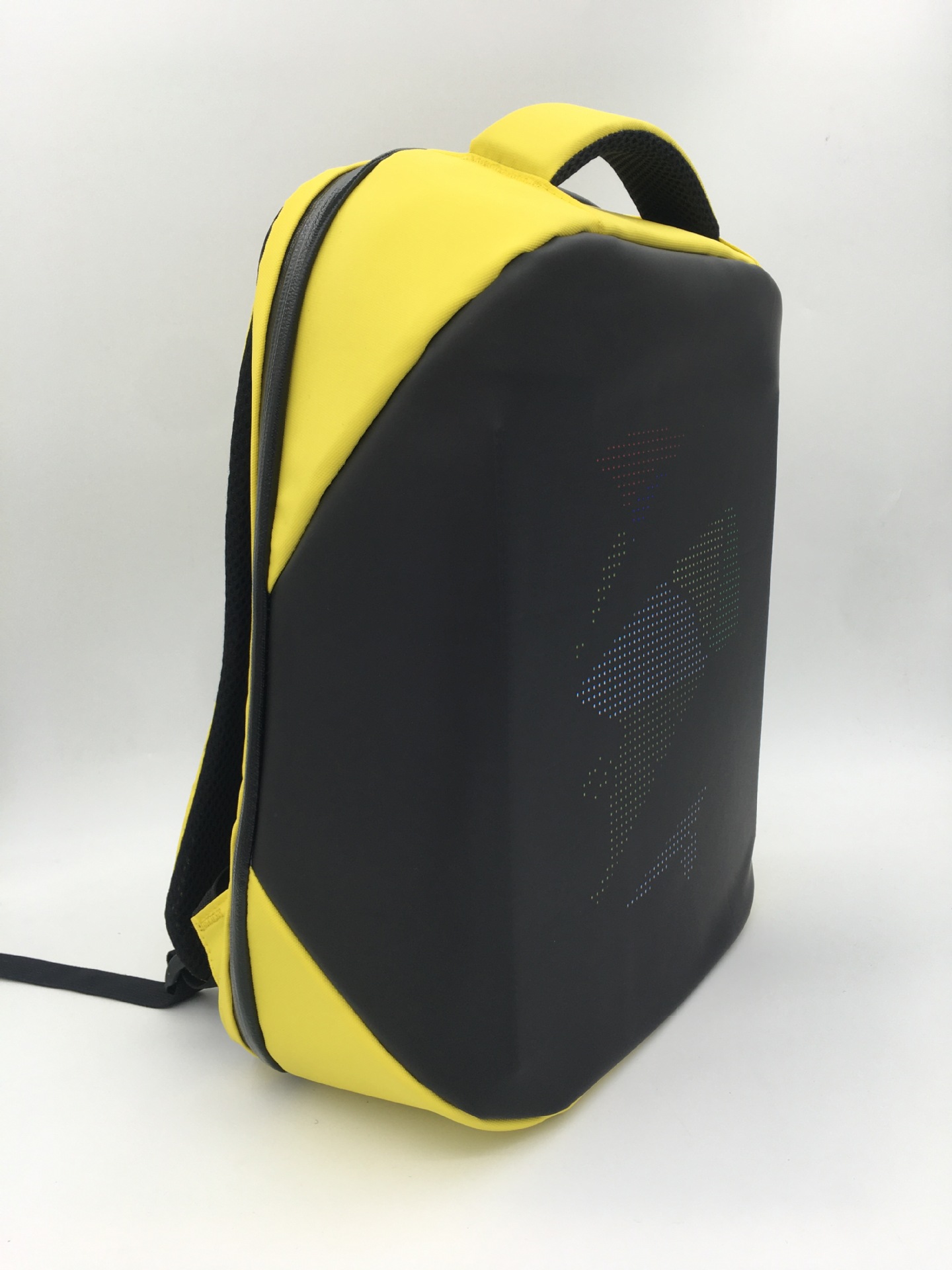 Regular LED Backpack Cycling Backpack DIY Text Animation Polyester Material Hot Sale - Yellow WIFI photo 1