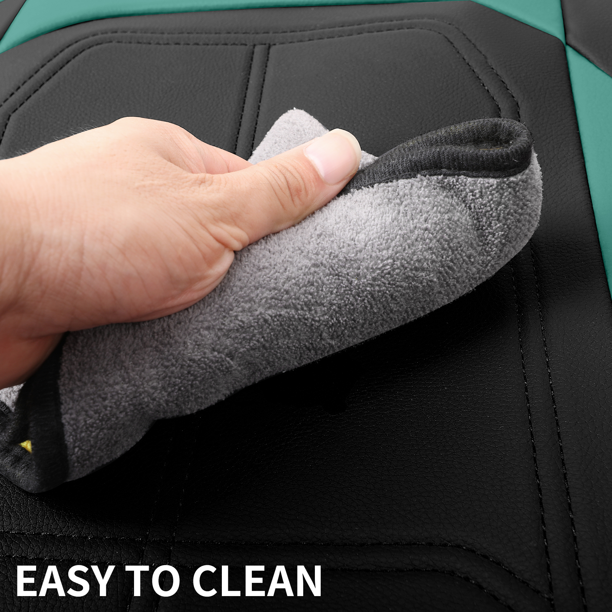 Single Square Embossed Y Lo Go Car Seat Cushion photo 7