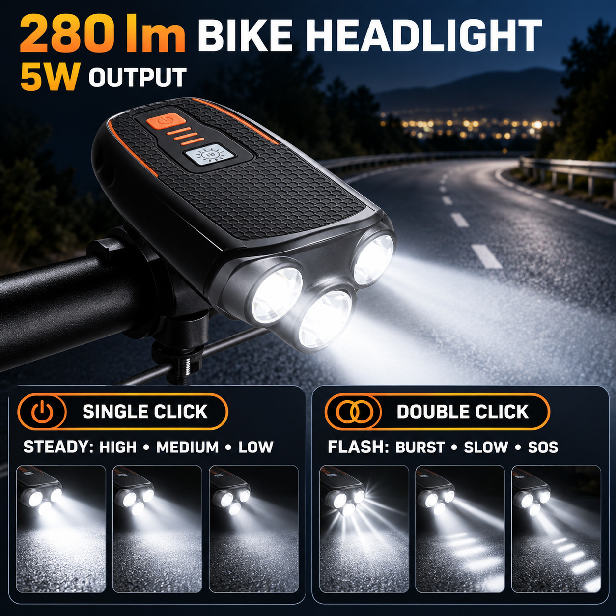 Rechargeable Battery Display Type C LED Work Light 5W W654 Headlamp SOS Mode Head Torch photo 3