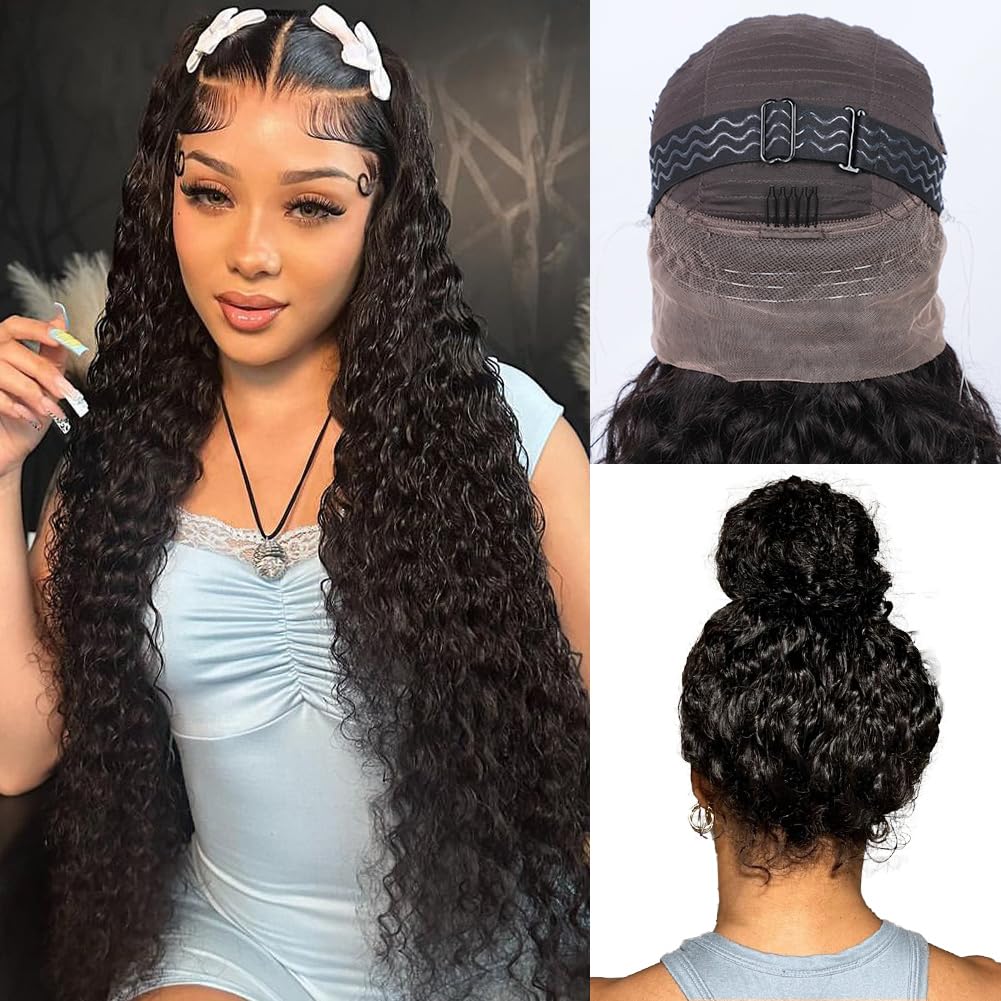 360 Lace Water Wave Human Hair Wig, Natural Color, Density photo 5