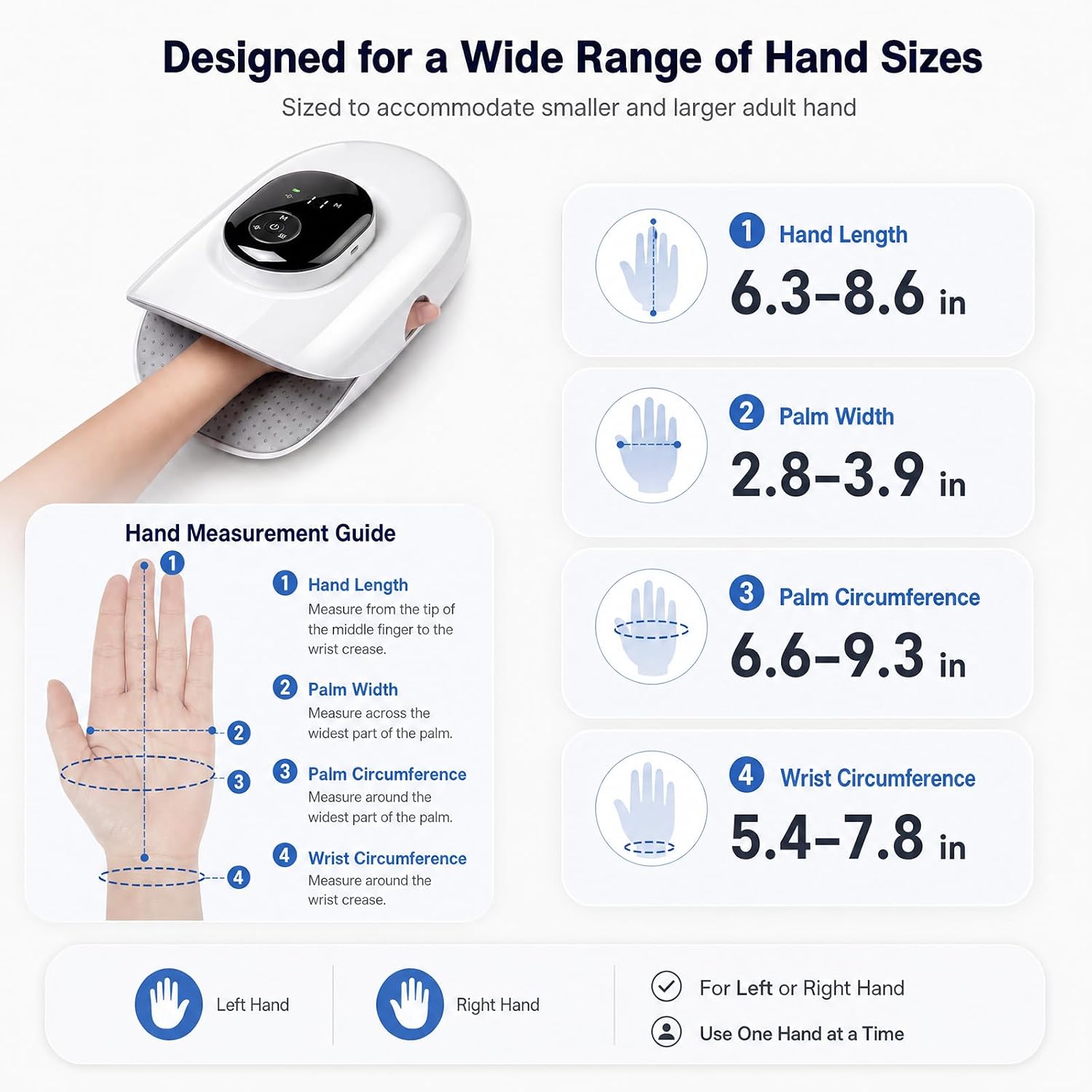 Hand Massager With Heat & Air Compression For Arthritis And Carpal Tunnel, 5 Modes Air Pressure Kneading Massage, Built-in Finger Stretching, USB Rechargeable Hand Therapy Massager For Hand Pain Relie photo 5