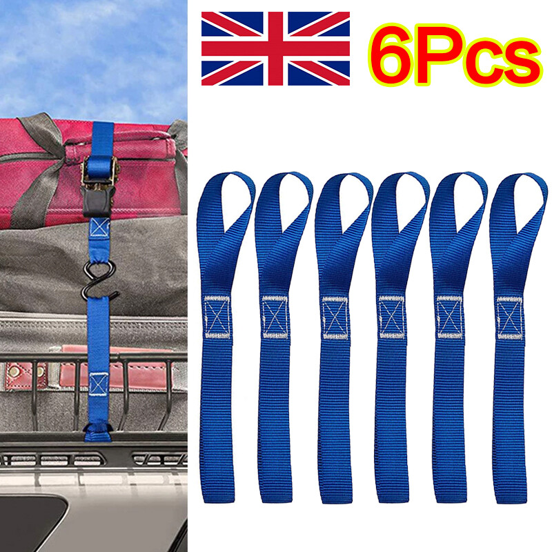 6pcs Motorcycle Motorbike Soft Loop Transport Tie Down Straps 2.5x30cm. photo 1