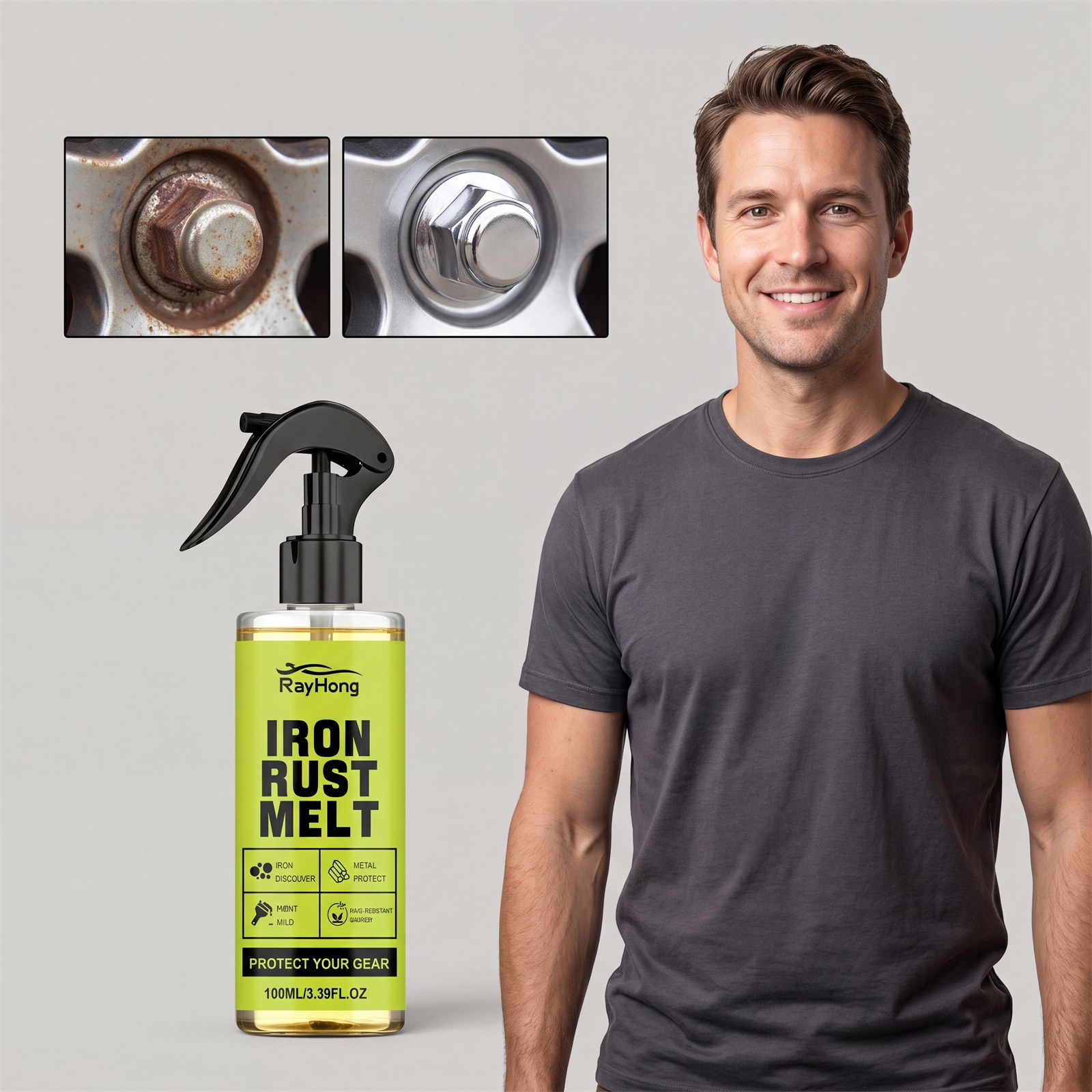 Rust Remover Liquid, Metal Rust Dissolver Protective Coating For Long Lasting Repair photo 6