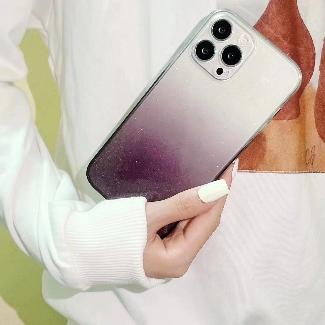 Gradient Glitter Transparent Glass Protective Cover photo 6