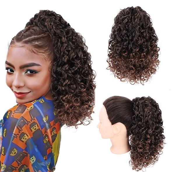 Curly Stretch Mesh Hair Bag Wig photo 1