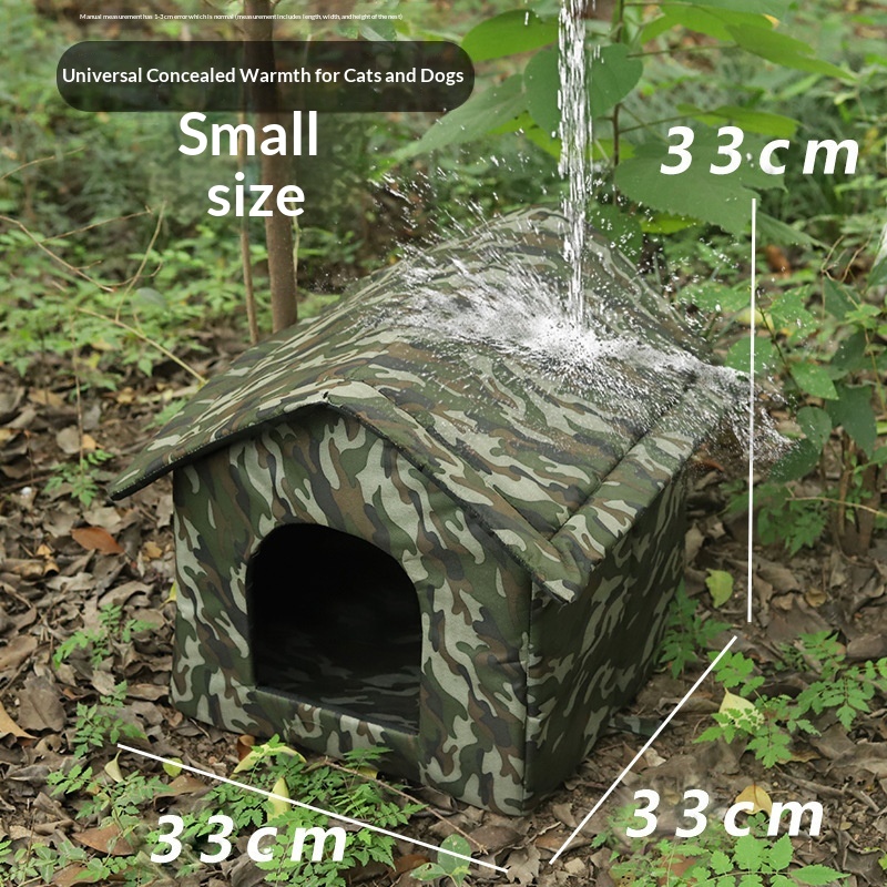 Outdoor Waterproof All-Season Closed Winter Warm Cat Shelter photo 1