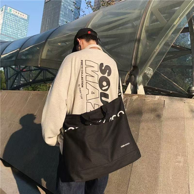 Vintage Canvas Bag Travel Bag Carry-On Luggage Large Capacity Canvas Storage Bag Portable Business Handbag - Black photo 4