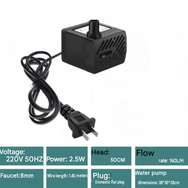 Fish Tank Water Pump Large Lift Submersible Pump Silent Small Pumping Circulation Rockery Flowing Water Fountain 220V Mini Bottom Suction photo 7